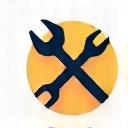 Icona stilizzata di una chiave inglese e un cacciavite